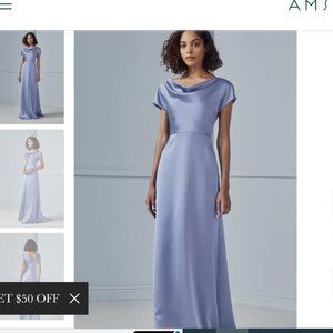 Amsale Marie dress size 8 ice blue- NEVER WORN